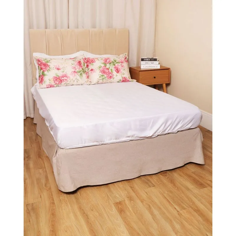 Jogo De Cama Casal 3 Peças Arte & Cazza Estampado Branco UN