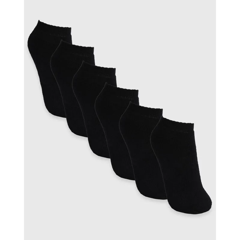 Kit Meia Feminina Cano Curto 6 Pares Fitter Preta 34 A 39