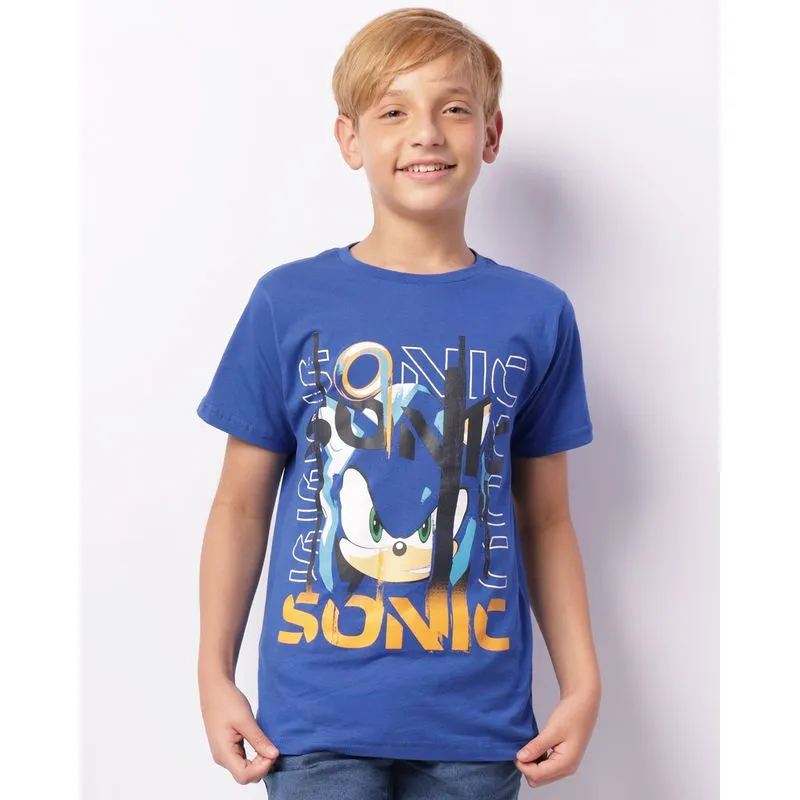 COMERCIAL - INATIVAR (EMAIL 08/07/26) Camiseta Juvenil Sonic Manga Curta Azul 16
