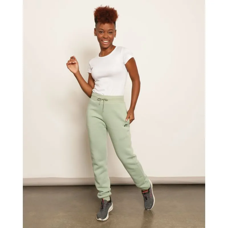 Calça Moletom Feminina Peluciada Jogger Fitter Fitness Verde P