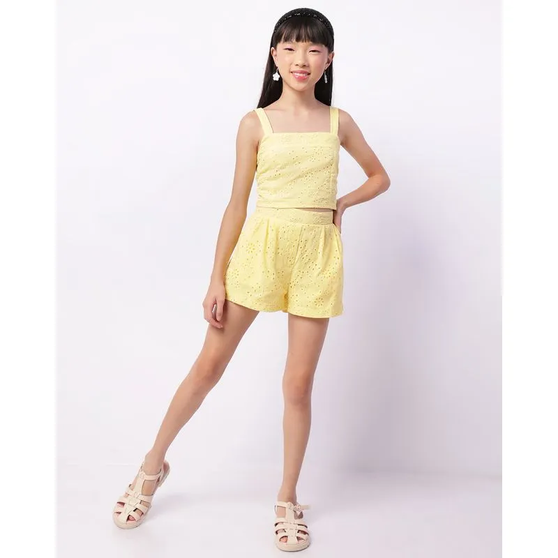 Short Juvenil Laise Bolsos Amarelo 10