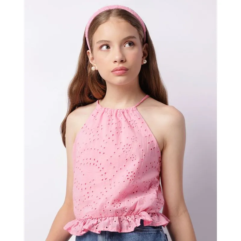 Regata Juvenil Cropped Laise Rosa 16