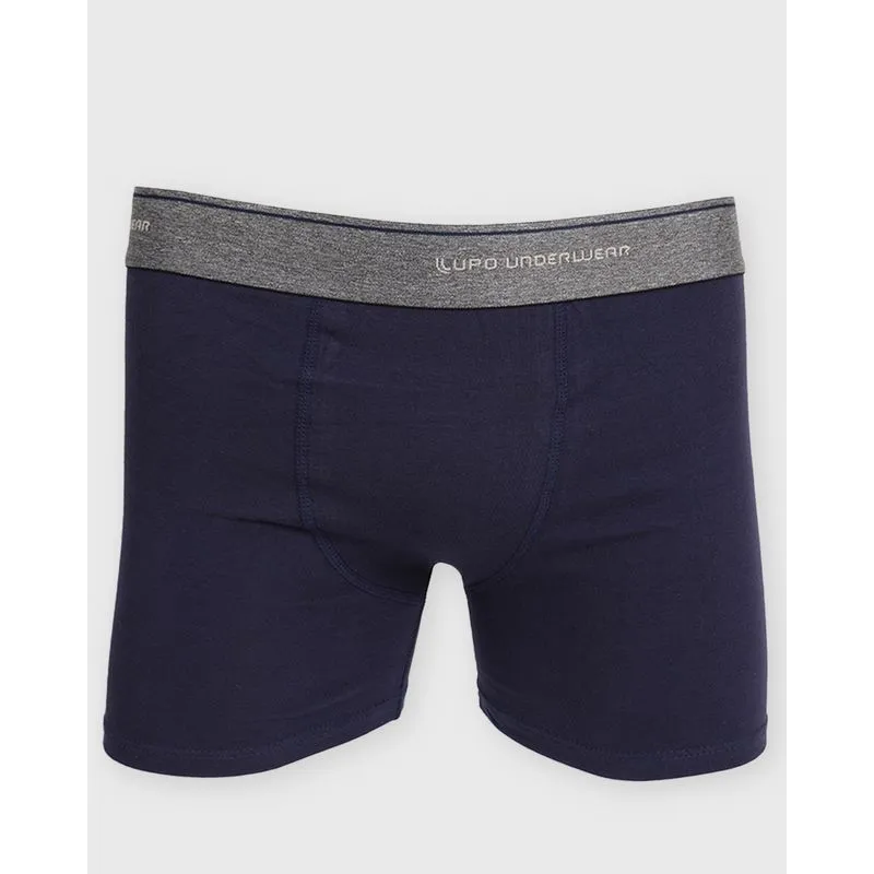 Cueca Masculina Boxer Lupo Estampa Marinho G