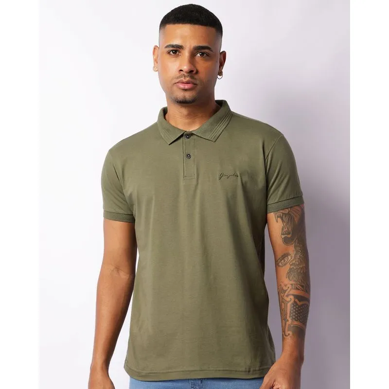 Camisa Polo Masculina Gangster Manga Curta Verde G