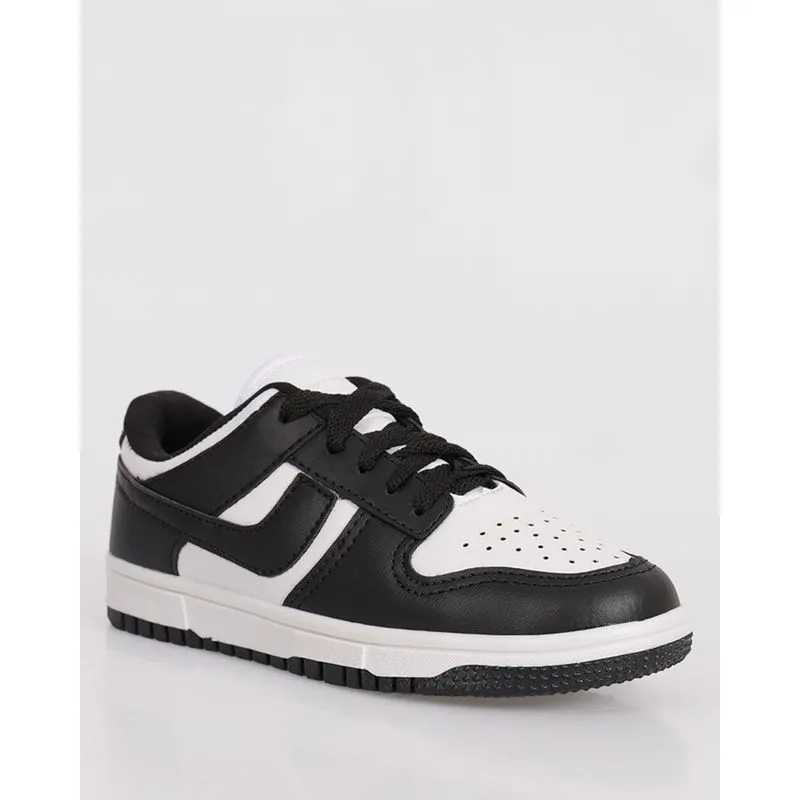 Tênis Infantil Casual Com Recortes Preto 34