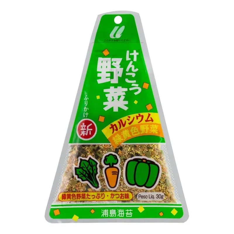 5x Tempero Para Arroz Furikake Triângulo Verduras Urashima