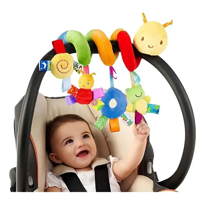 Móbile Espiral Centopeia Pelúcia Para Carrinho E Berço Bebê