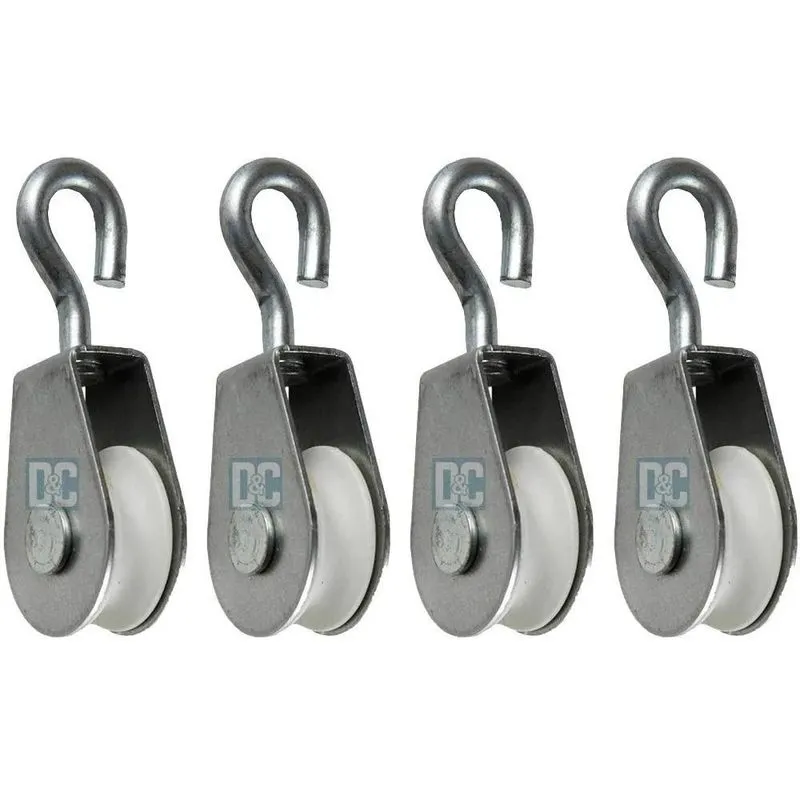 10x Roldana Plástica E Metal 2cm Branca Com Olhal Até 10kg C