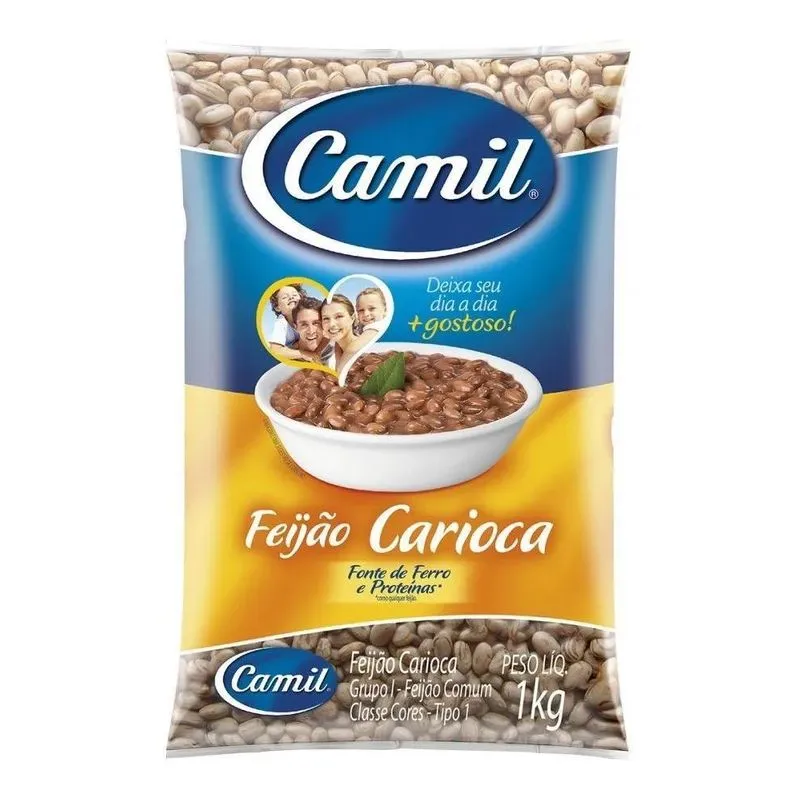 5x Feijão Carioca Camil Tipo 1 - 1kg
