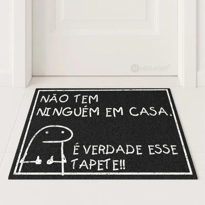 Tapete Capacho Bento Cake 60x40 Nao Tem Ninguem Casa Entrada
