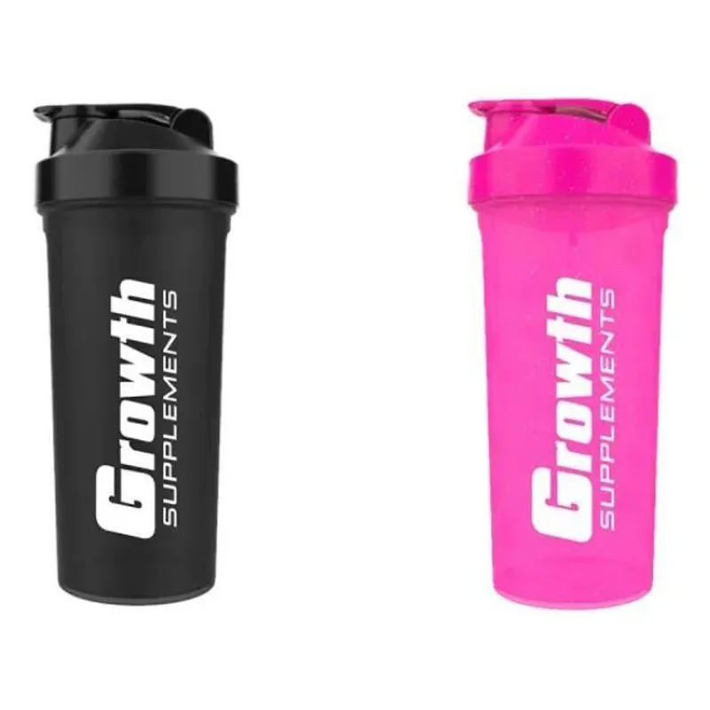 3x Kit 2 Coqueteleiras Preta E Rosa Growth Academia Fitness