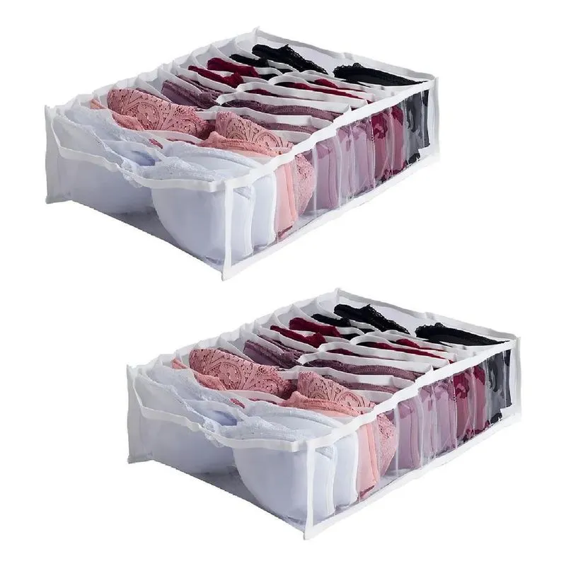 2x Colmeia Organizadora Gaveta Viés Branco G G 40x30x10 Kit