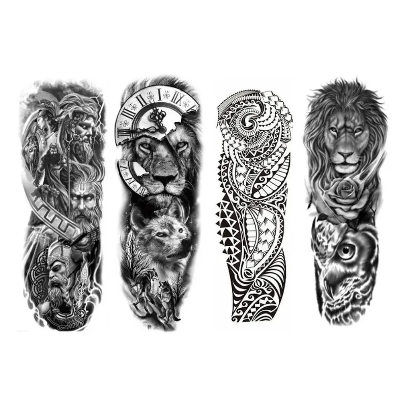 10x Kit 4 Tatuagens Temporárias Falsas Masculina - Braço In