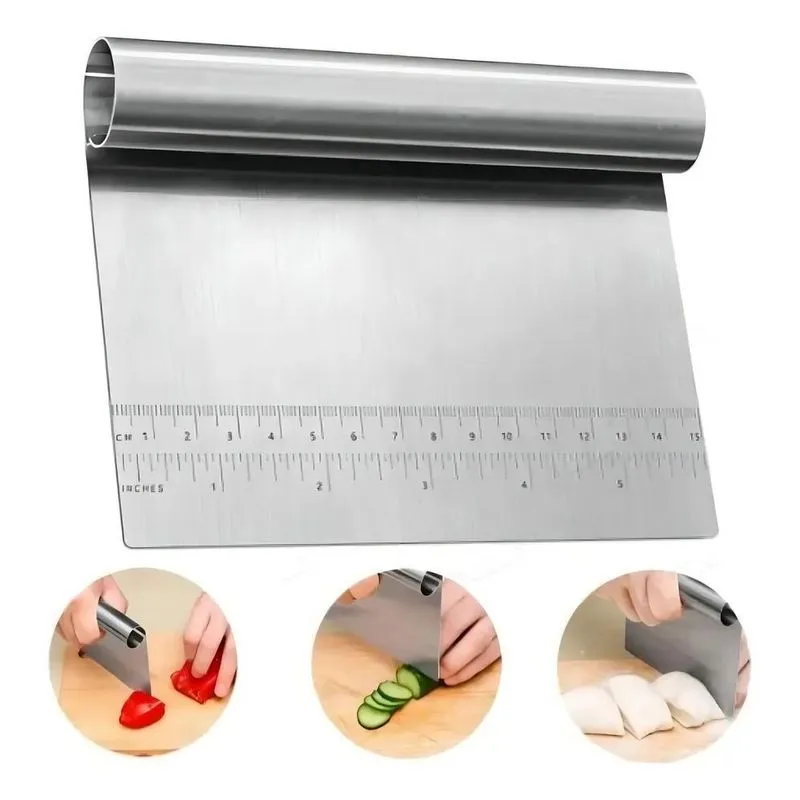 Espátula Raspador Inox Para Massas Chocolates Cortador Pizza
