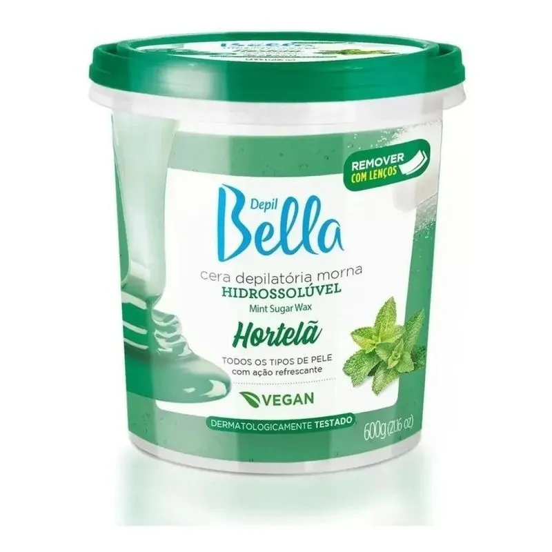 10x Cera Hidrossolúvel Depil Bella Hortelã 600 G