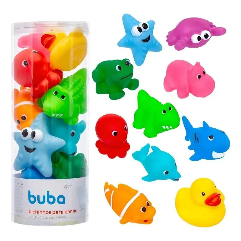 10x Brinquedos Para Banho Piscina Bebe Infantil Aquático Bu