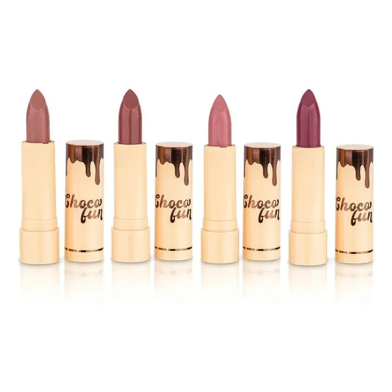 10x Kit Batom Soft Matte Choco Fun 4 Un. - Fenzza Cor Kit B