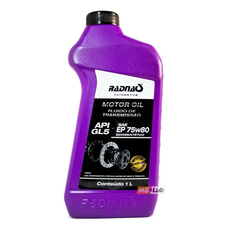 3x Óleo Transmissão Manual Radnaq 75w80 Gl5 Semissintético