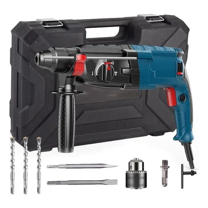 2x Profissões Furadeira Impacto 1050w 3000rpm Azul 110v/220v
