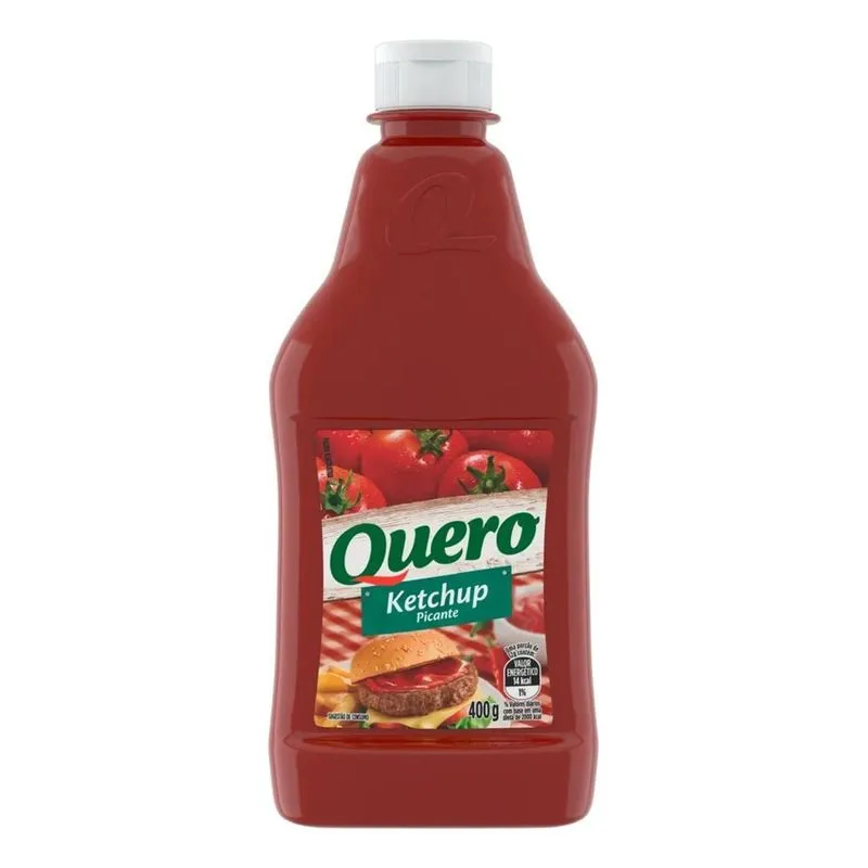 5x Ketchup Picante Squeeze 400g Quero