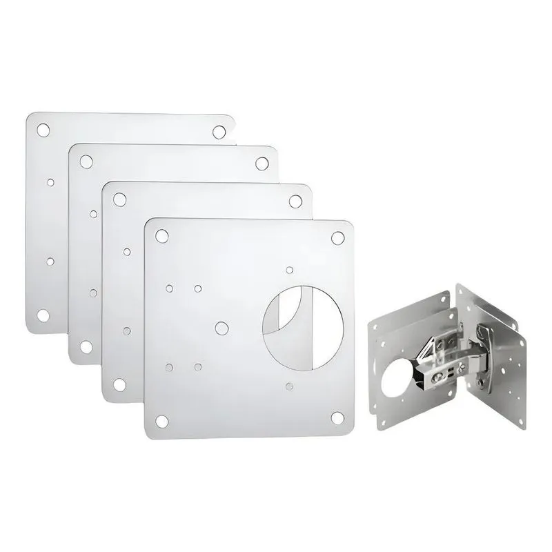 Kit Placas Reparo Dobradiça Porta Armário Móveis 4 Peças