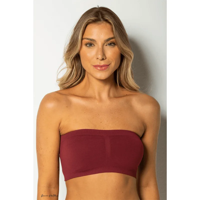 Top Faixa Com Bojo Removível Adulto Trifil Tamanho: EG | Cor: Cranberry Juice