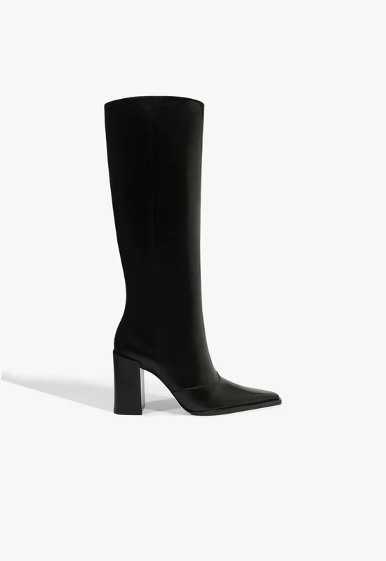 Raffaela Up Leather Boot 10.5 / Black / Leather