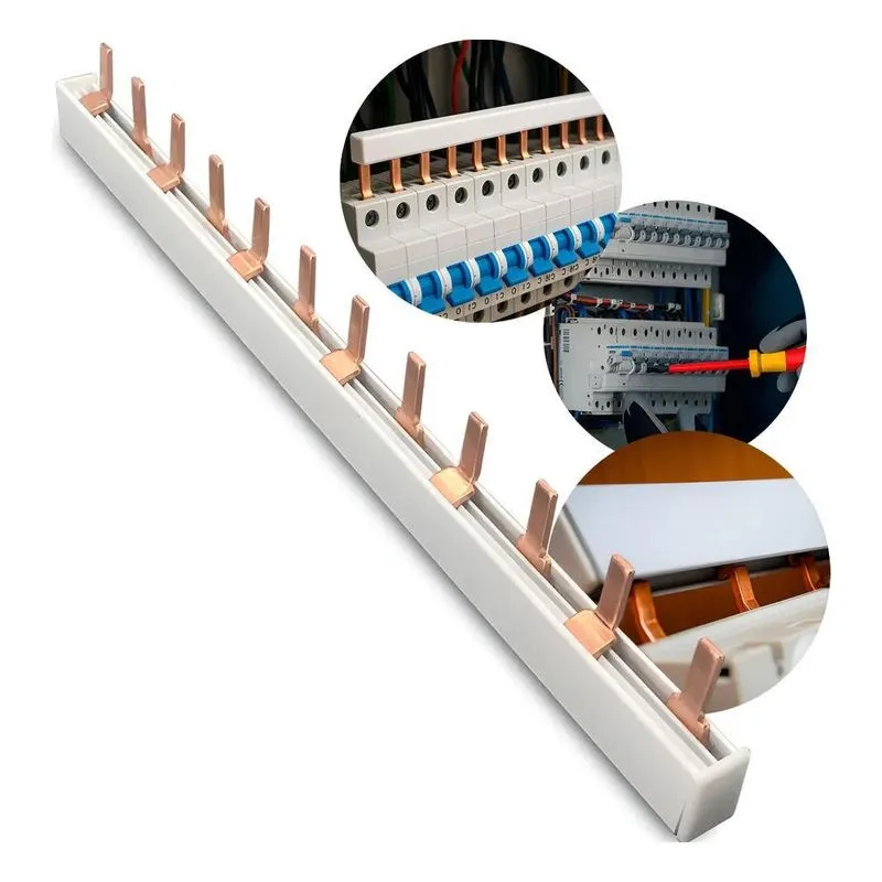 Kit 1un Barramento Pente 12 Polos Bipolar Bifasico - 63a