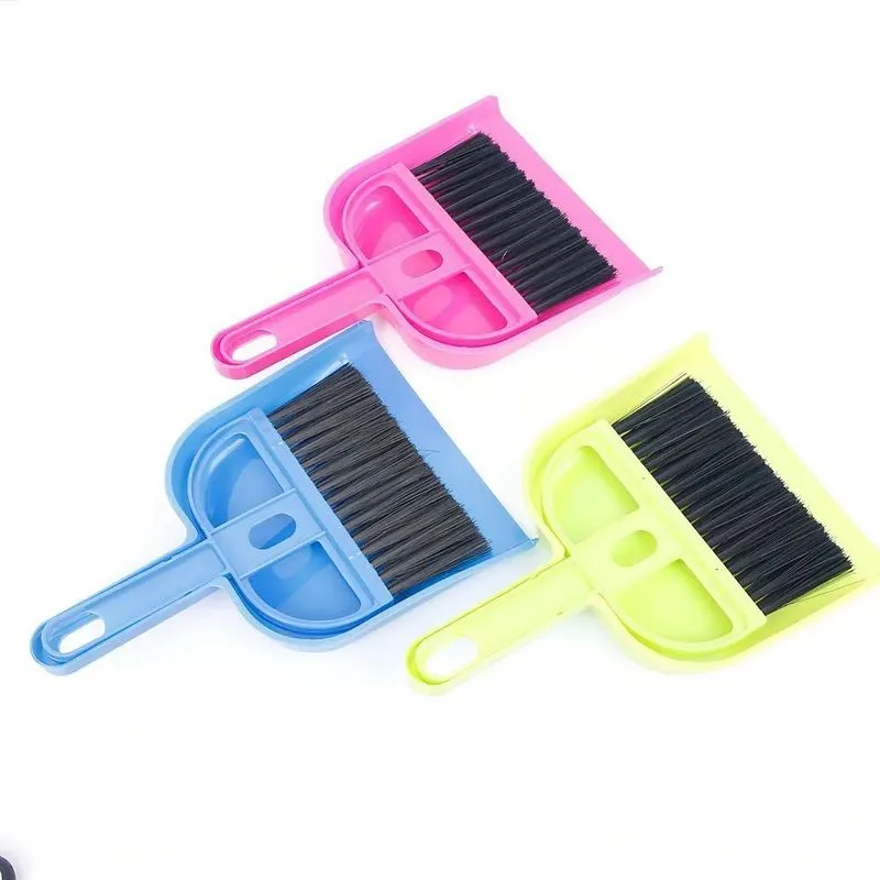10x Kit Mini Vassoura E Pá Para Mesas Teclados Armários Lim
