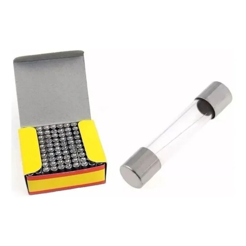 100 Peças - Fusível Vidro Grande 6x30 20a