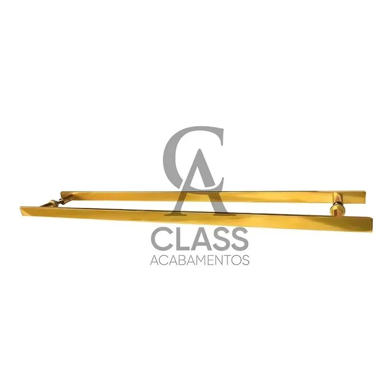 Puxador Duplo 40 Cm - 1 Dourado Porta Madeira/vidro