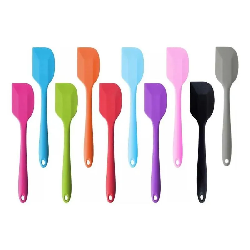 3x Kit 3 Espatulas De Silicone Linha Color Reforçada 27 Cm