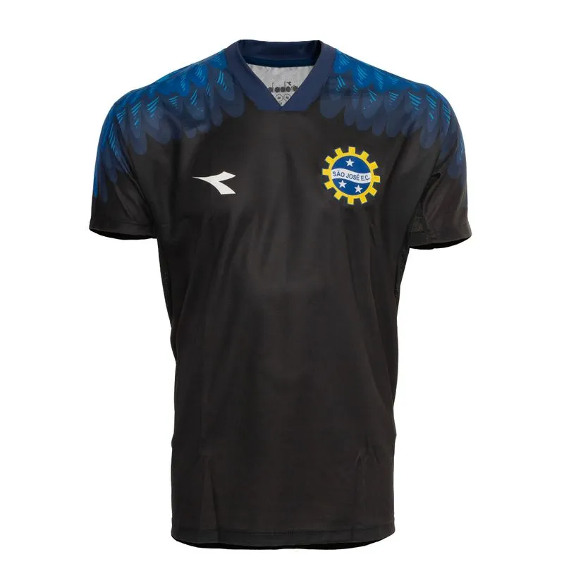 Camisa São José EC 2026 Diadora Goleiro Com Número 1 Preta Masculina EG