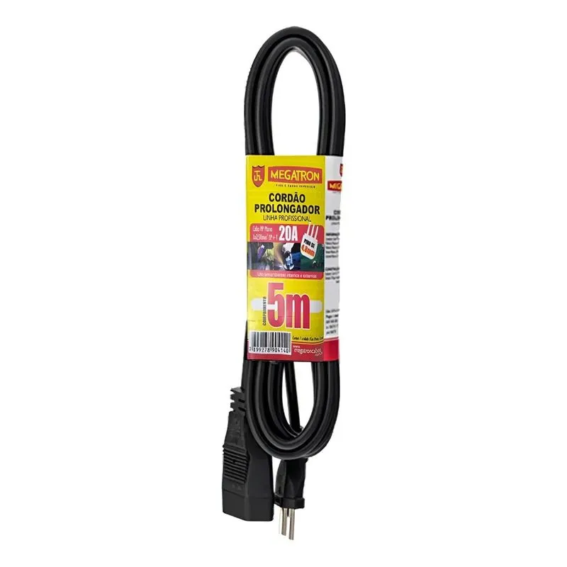Extensão Elétrica / Cordão Prolongador - Megatron 20a - 5m