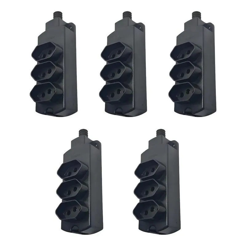 5 Réguas 3 Tomadas Barra Múltipla Extensão Tripla 10a 20a -
