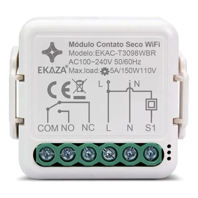 2x Interruptor Mini Contato Seco Wifi Alexa E Google Home