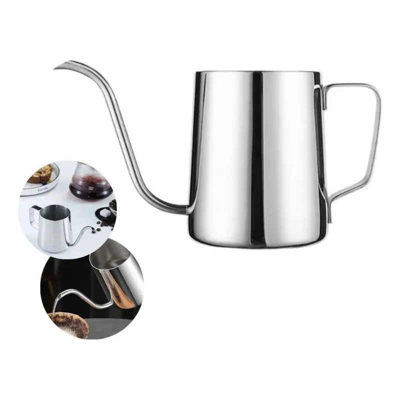 Chaleira Inox Bico De Ganso Jarra Pitcher Barista 350ml Fogo