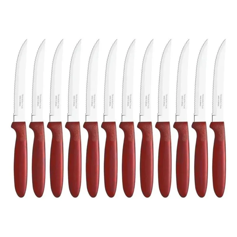 Tramontina Ipanema Faca Para Churrasco 12 Peças Corta Vermel