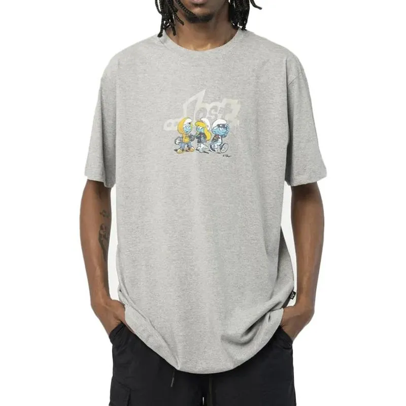 Camiseta Lost Smurfs Crias SM24 Masculina Mescla Médio GG / cinza