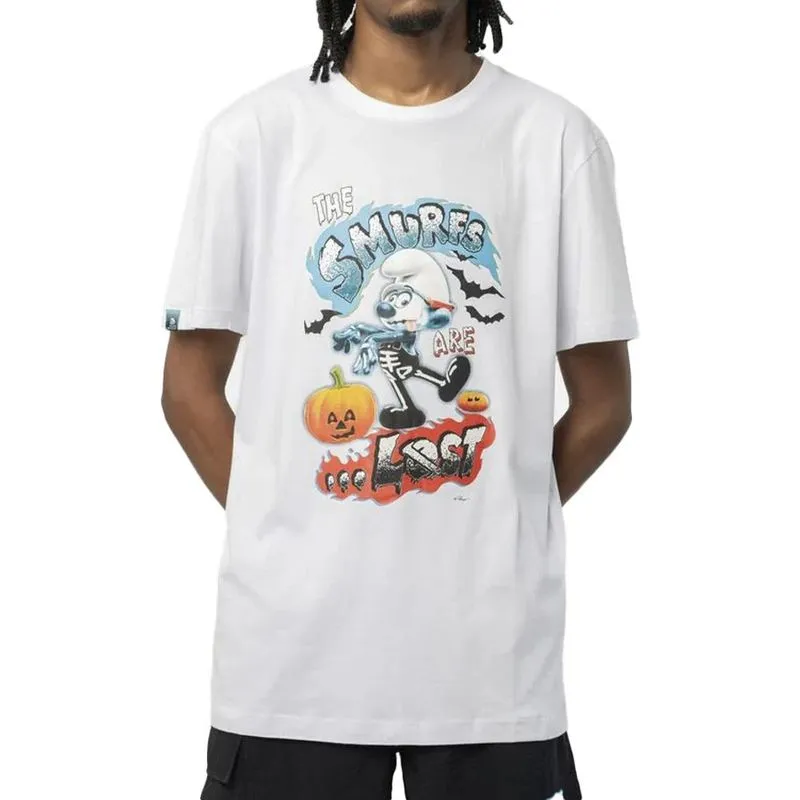 Camiseta Lost Smurfs Halloween SM24 Masculina Branco P / branco