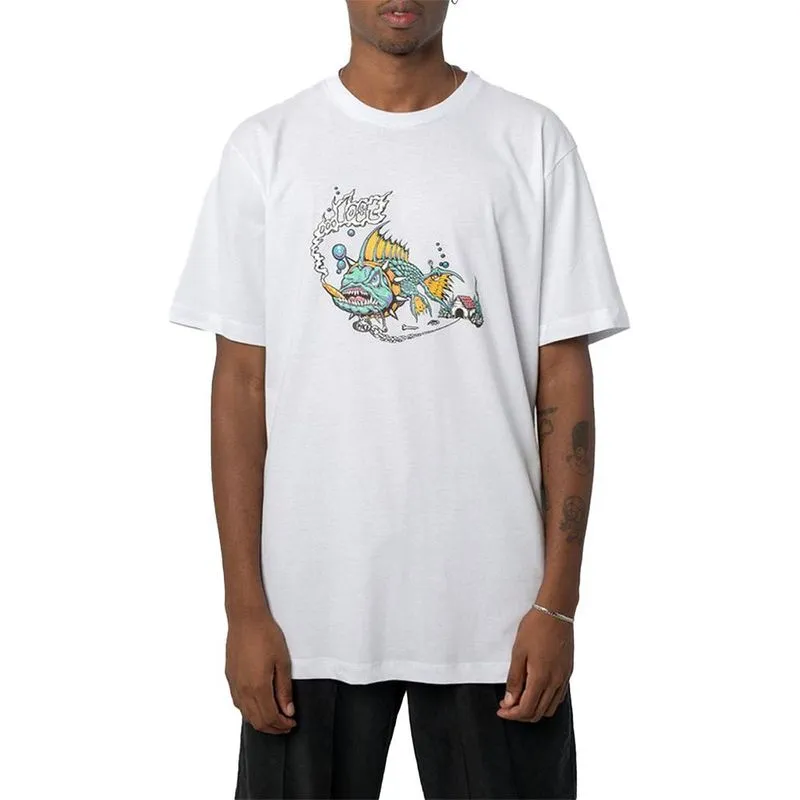 Camiseta Lost Dog Fish WT24 Masculina Branco G / branco