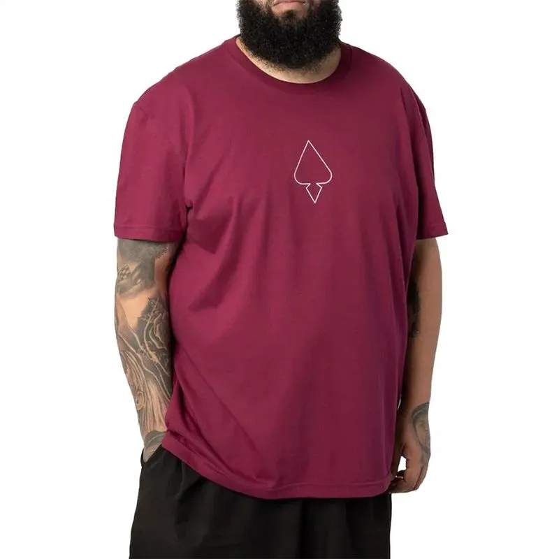 Camiseta MCD Oversized Caveira Rosas SM25 Masculina Magenta 1G / vinho