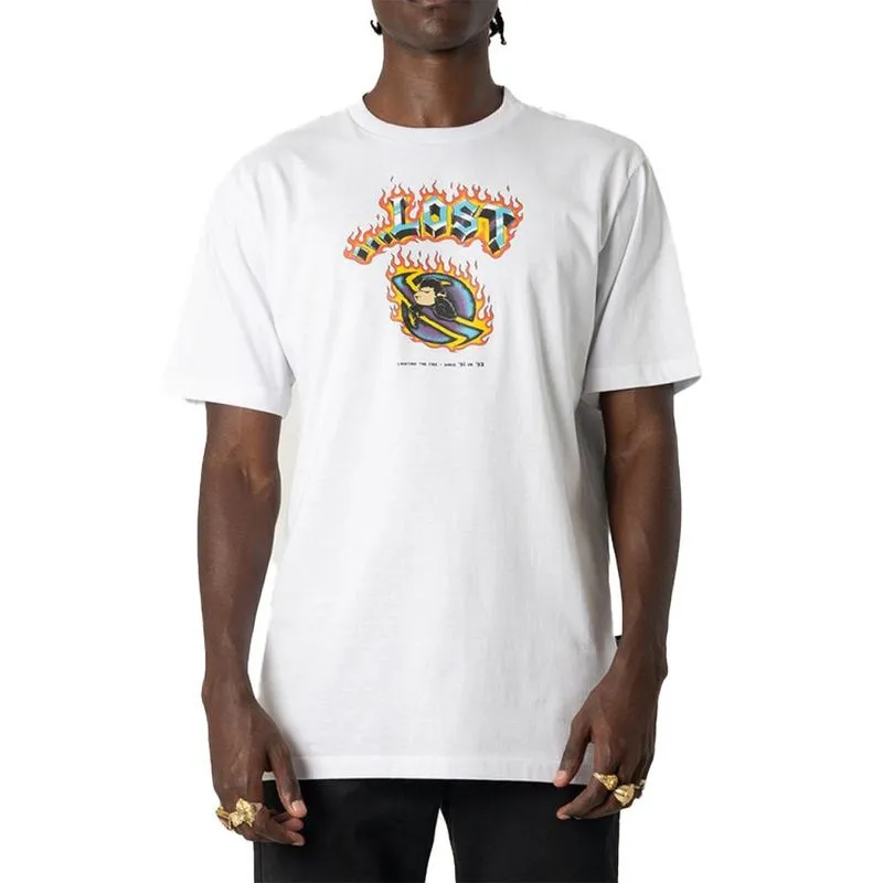 Camiseta Lost Flames SM25 Masculina Branco GG / branco