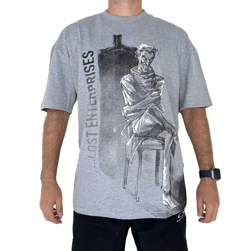 Camiseta Lost Full Front Joker SM25 Masculina Cinza Mescla G / cinza