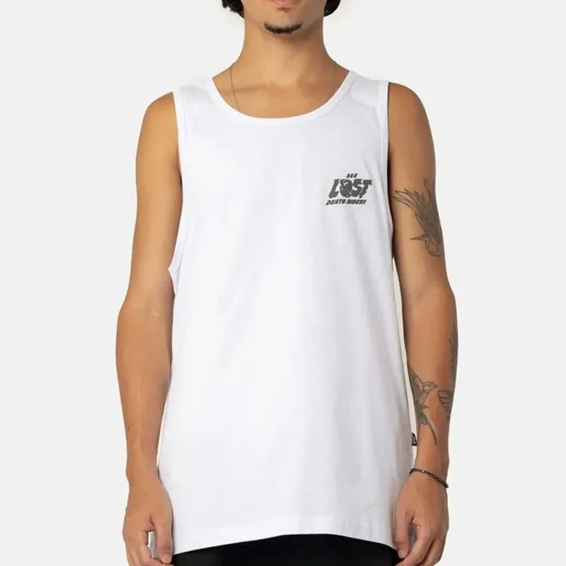 Regata Lost Logo Death Riders Club SM26 Masculina Branco G / branco