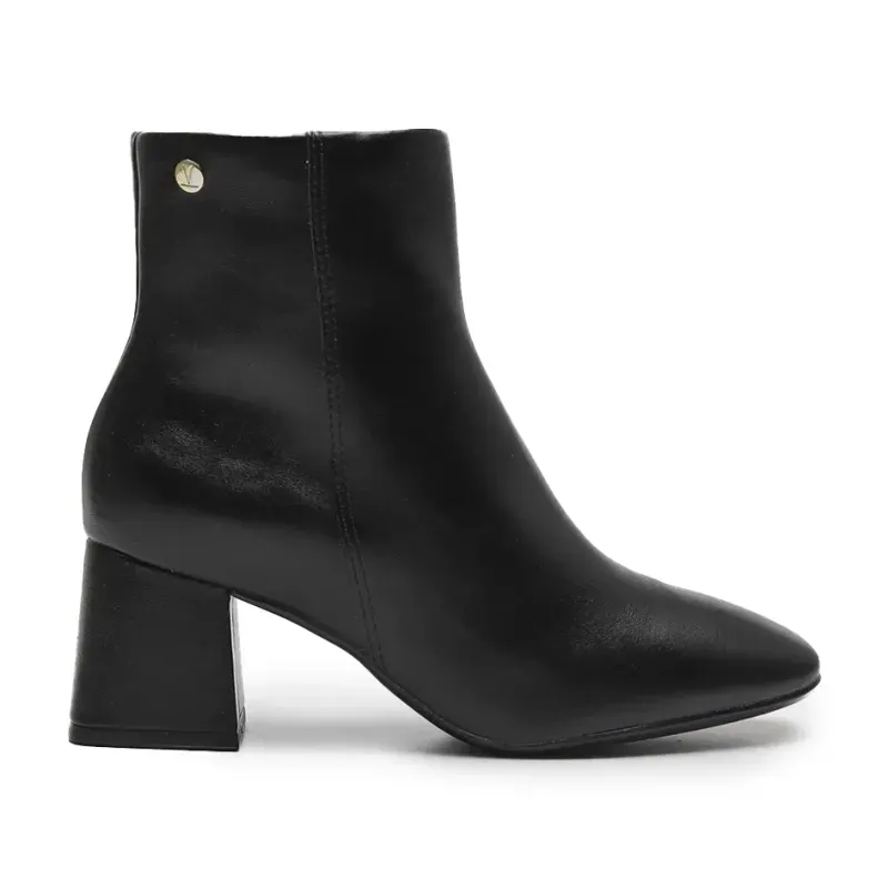 Bota Ankle Boot Vizzano Salto Geométrico Feminina Preta PRETO. - 39