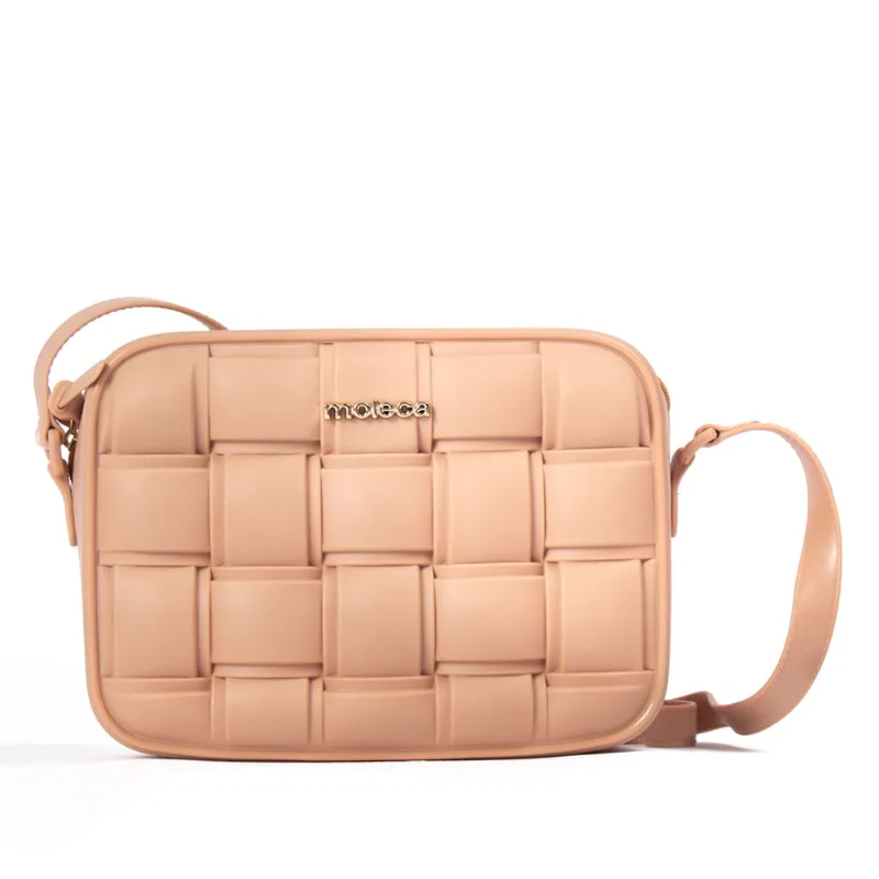 Bolsa Feminina Moleca Transversal Trançada Nude - U