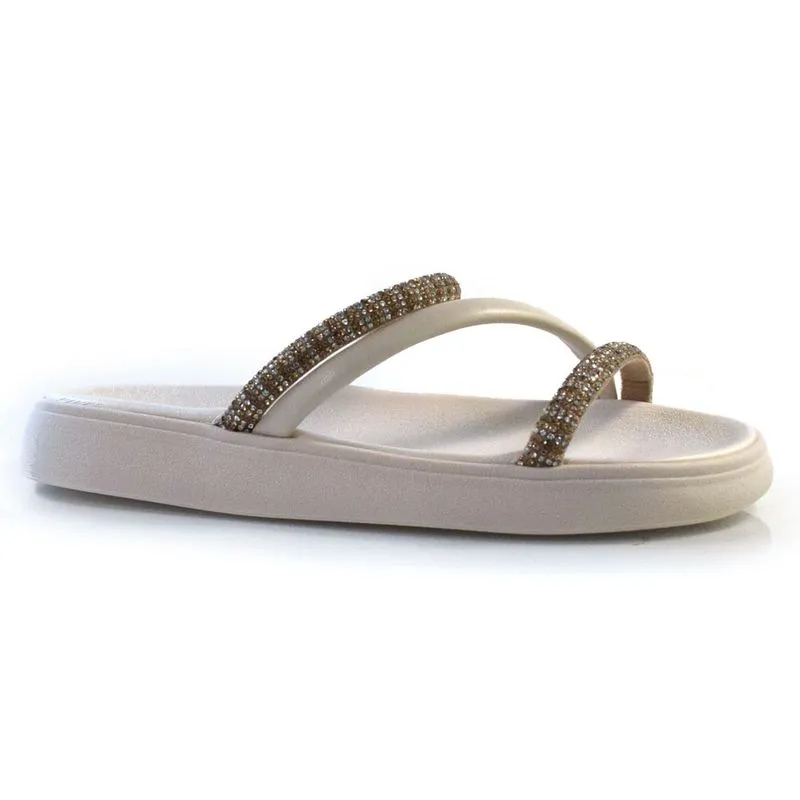 Sandália Flat Feminina Moleca Off White 5469.121.27163 39