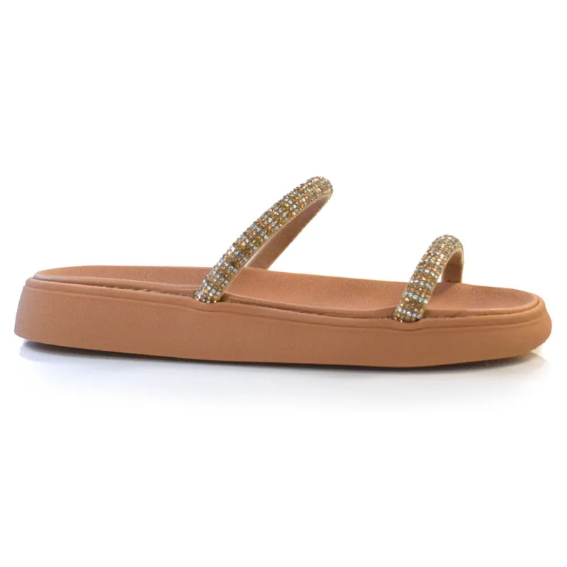 Sandália Flat Feminina Moleca Bege 5469.118.27650 38