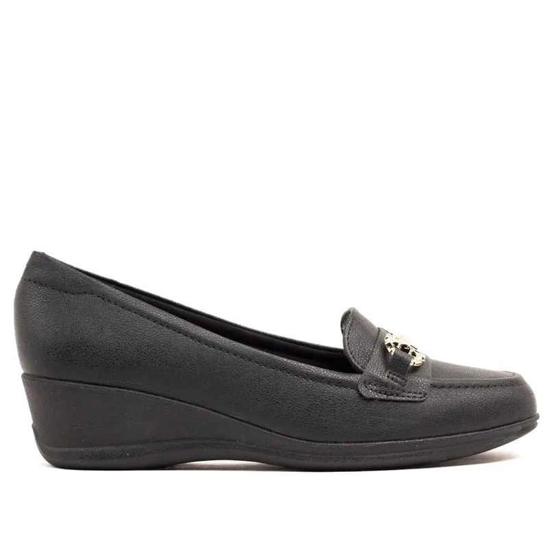 Sapato Feminino Modare Salto Anabela Fivela Preto - 35